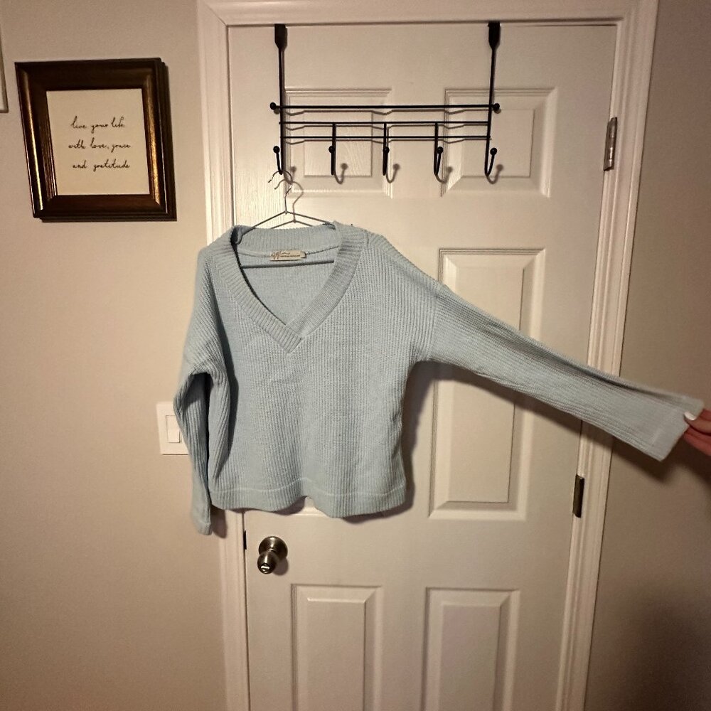 Viktorija Vaiculiene Blue Sweater